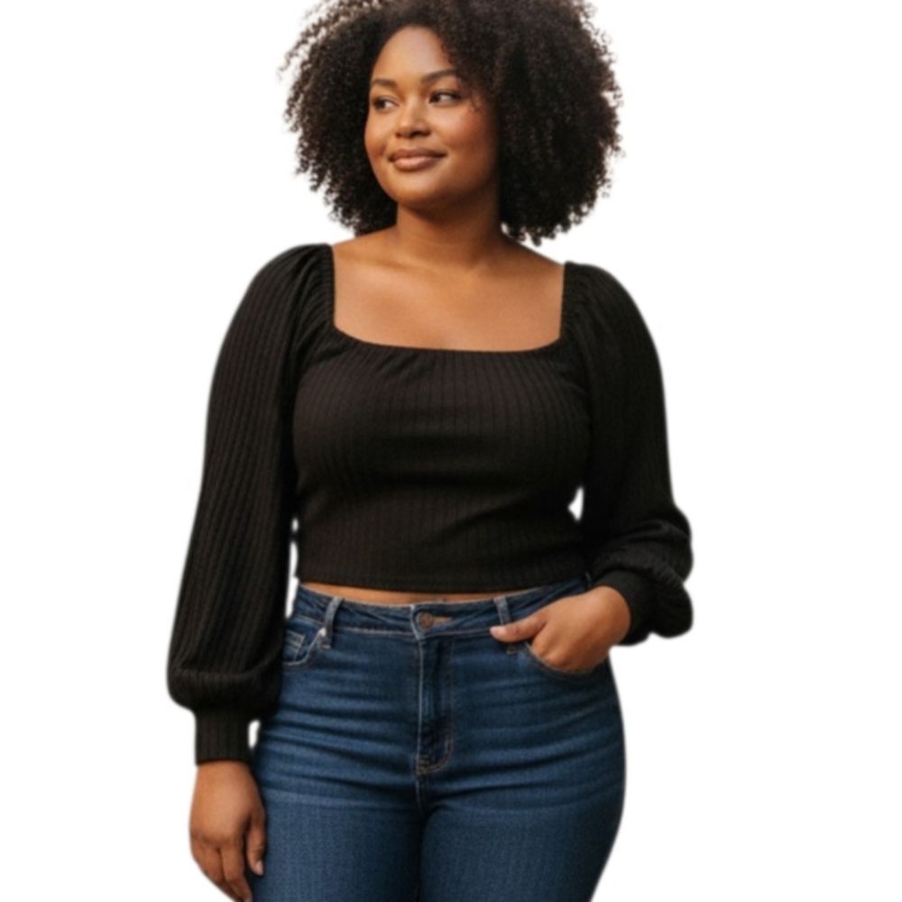 Shein Curve Elegant Black Women's Top Sz.4XL EUC.